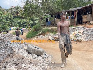 "I am from Agona Swedru. I've been here since 2020".