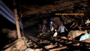 Some of the youth going several meters underground for gold in Tarkwa